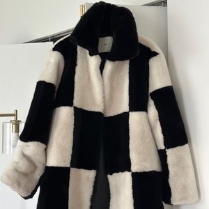 Mango fur faux coat